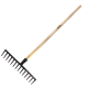 High Intensity Rake, Varnished Wooden Handle